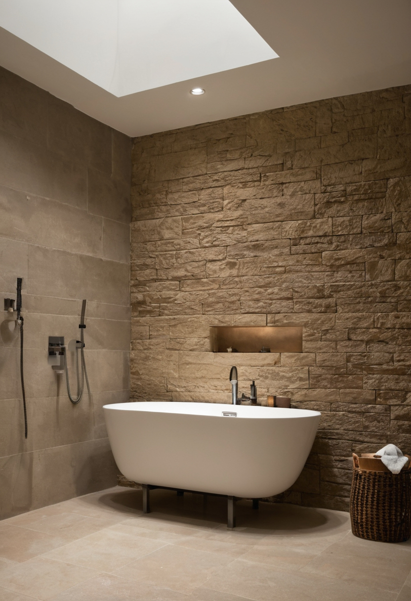 Bathroom remodel contractors should state demolition limits, site protection, and hidden-condition rules shown in a luxury residential interior