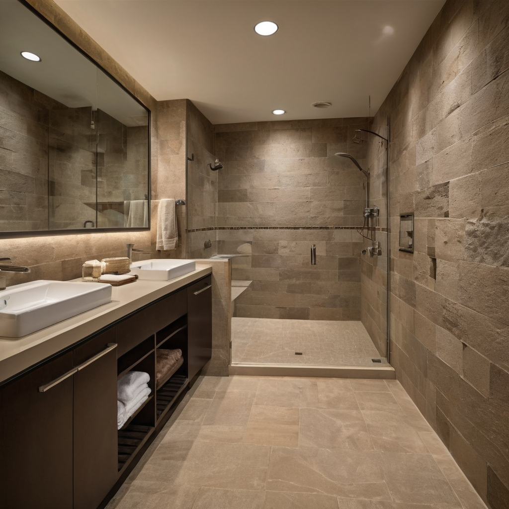 Bathroom remodel contractors should define fixture, finish, and material allowances in writing shown in a luxury residential interior